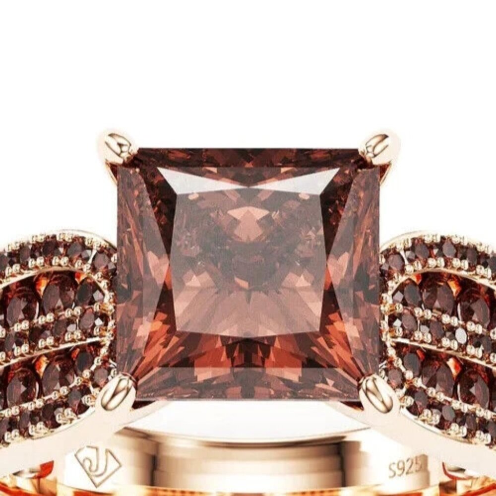 Princess cut 925 sterling silver vintage Style ring Size 11 NIB !!! STUNNING!!!